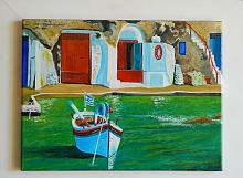 Borgo dei marinai, Milos - Giuseppe Iaria - Acrilico - 40€
