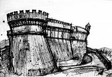 Sarzanello Fortress - Lucio Forte - China su tela - 145€