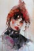 Red curls - SILVIA RIDOLFI - Watercolor - 180€