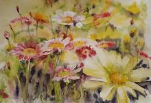 Flowers of summer  - Ruzanna Scaglione Khalatyan - Watercolor