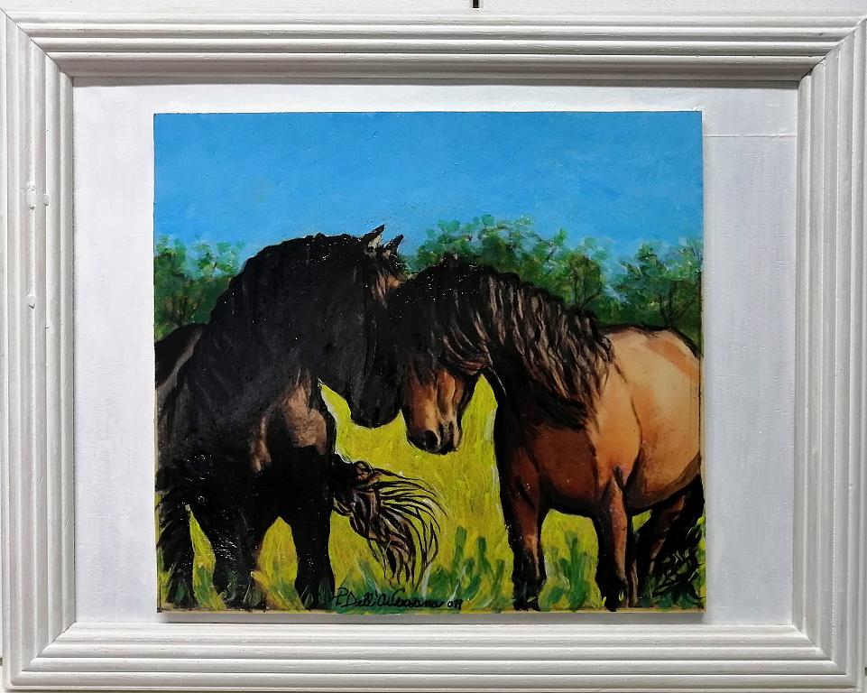 Horses - Pietro Dell'Aversana - Acrylic - 75 €