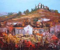  Among the colors of autumn, the sanctuary of Montevecchia - Carla Colombo - Oil - €