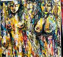 Donne a pezzi - tiziana marra - Action painting - 800€