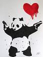 Baby Panda selvaggio tributo a Banksy - Luca Oddoni - Acrilico - 150 €