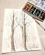  Trees - Carla Colombo - Watercolor - 49 €