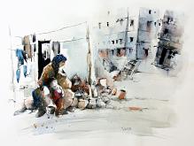 NO WAR 2 - Guido Ferrari - watercolor and acrylic inkj - 230€