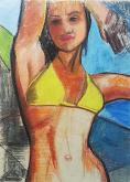 Donna in bikini - Andrea Corradi - Pastelli - 50€