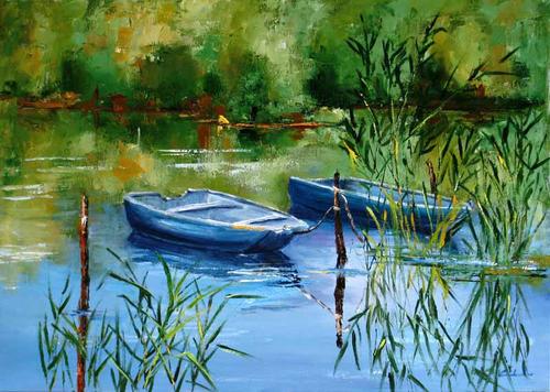 The sweet melody of the river - Carla Colombo - Oil - 30 €