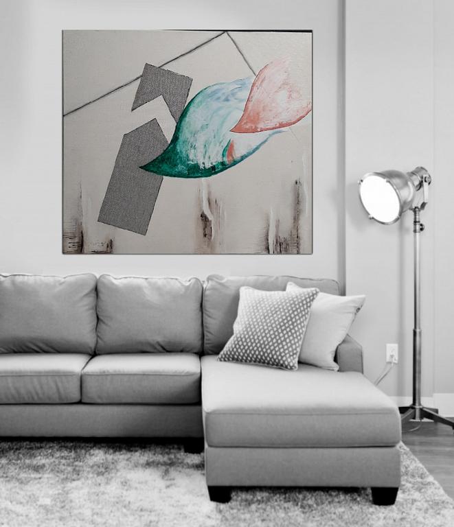 Linea e spazio - Giovanni Greco - mista su tela - 200 €