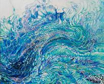 Abstract waves  - Ruzanna Scaglione Khalatyan - Acrylic